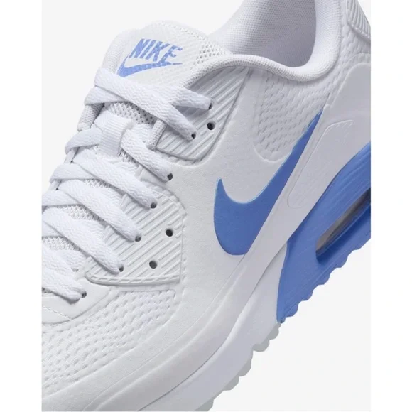 Nike Air Max Soft Spike Golf Shoes White and Blue - Picture 7 of 10